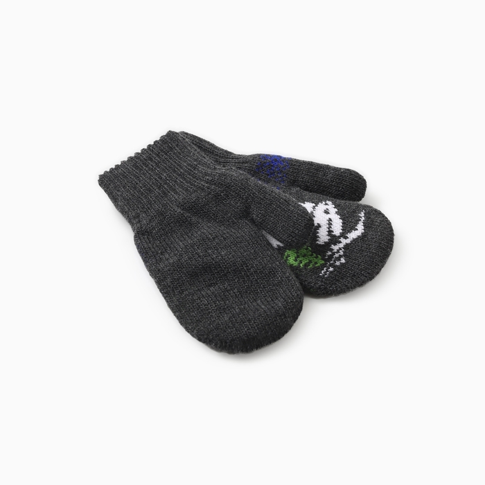 Новый год. Варежки двойные детские Новый год. Варежки двойные детские "Зайчик", цвет серый, р-р 14