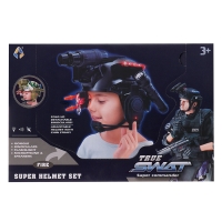 Шлем полицейского &laquo;Супер агент&raquo;, световые и звуковые эффекты, работает от батареек
