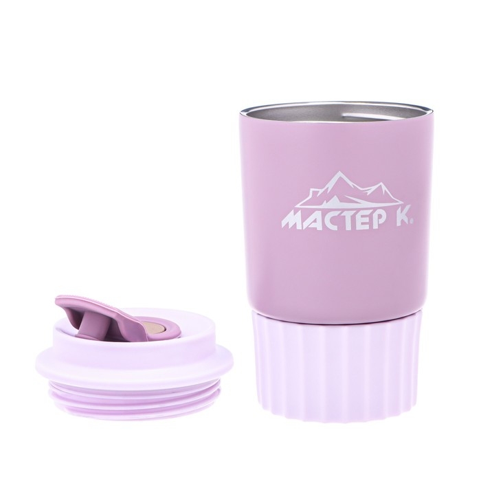 Термокружка, 360 мл, Путешествие Термокружка, 360 мл, Путешествие "Мастер К", сохраняет тепло 6 ч, сиреневая