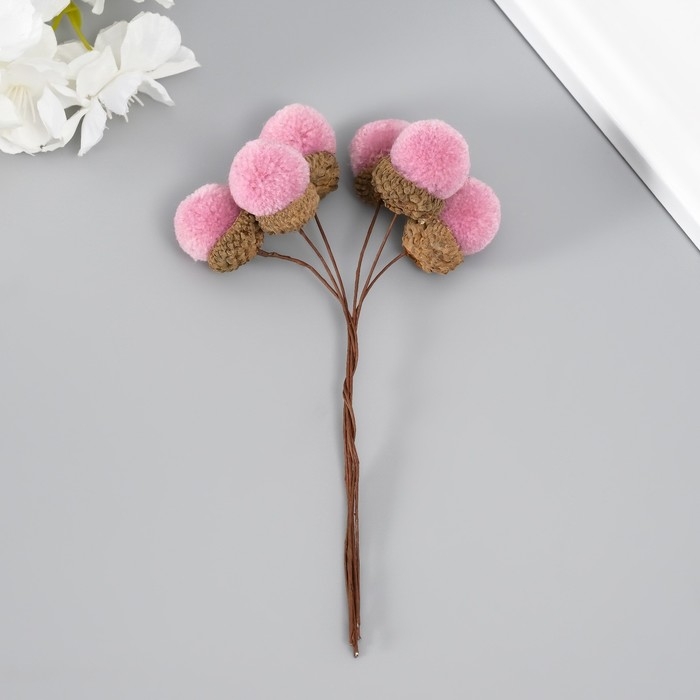 Цветы для декорирования Цветы для декорирования "Хлопчик" лиловый 1 букет= 6 веточек d=2 см 11 см