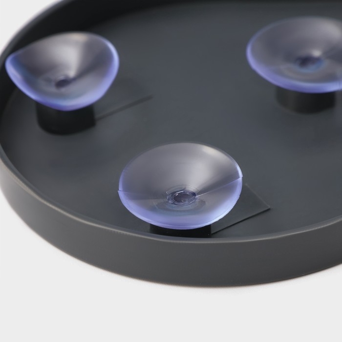 Мыльница на присосках Доляна &laquo;Лист&raquo;, пластик, 21&times;9&times;15 см, цвет МИКС