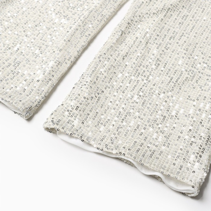 Брюки из пайеток KAFTAN размер 30 (98-104 см), серебряный