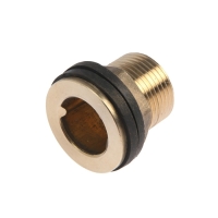 Штуцер ZEIN, 1", для емкостей, с прокладкой, латунь