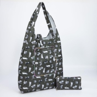 Сумка хозяйственная на кнопке, складная, цвет зелёный Сумка хозяйственная на кнопке, складная, цвет зелёный