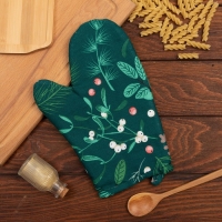 Новый год.Варежка-прихватка Доляна Needles 20х27 см, 100% хл, ватин 250г/м2