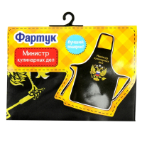 Фартук цветной с приколом "Министр кулинарных дел"