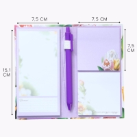 Блок бумаг для записей, стикеры, ручка «С 8 Марта» Блок бумаг для записей, стикеры, ручка «С 8 Марта»