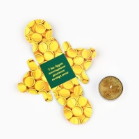 Свеча новогодняя чайная &laquo;Новый год: Деньги&raquo;, диам 4 см