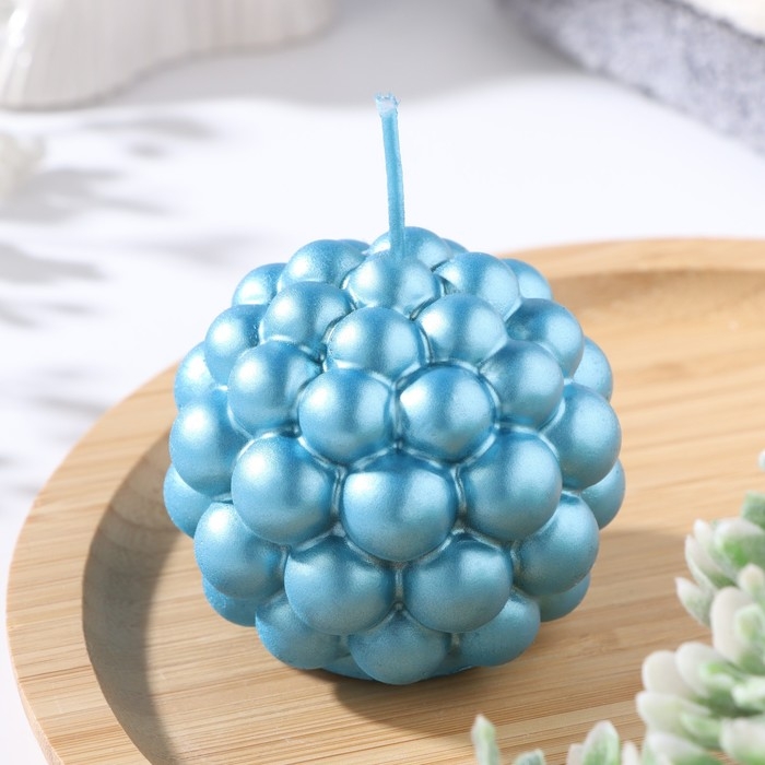 Свеча фигурная Свеча фигурная "Баблс" круглый, 5,5х5,5 см, бирюзовый,в коробке