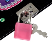 Записная книжка подарочная на замочке, А5, 50 листов, линия, "Бантики", МИКС Записная книжка подарочная на замочке, А5, 50 листов, линия, "Бантики", МИКС