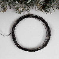 Гирлянда «Нить» 5 м роса, IP20, чёрная нить, 50 LED, свечение тёплое белое, USB Гирлянда «Нить» 5 м роса, IP20, чёрная нить, 50 LED, свечение тёплое белое, USB