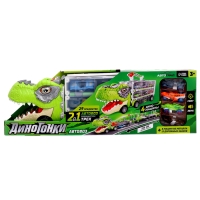 Автовоз-трек «Диногонки», 12 металлических машин, световые и звуковые эффекты Автовоз-трек «Диногонки», 12 металлических машин, световые и звуковые эффекты