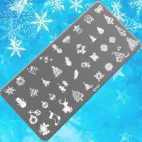 Новый год! Диск для стемпинга металлический &laquo;Праздничное ассорти&raquo;, 12 &times; 6 см