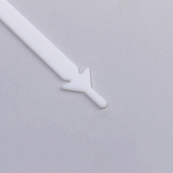 Набор шнурков для обуви, 6 шт, силиконовые, плоские, 13 мм, 9 см, цвет белый