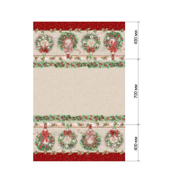 Скатерть новогодняя Этель &laquo;Новогоднее настроение&raquo; 147х220 см,100% хлопок,саржа 190гр/м2 с ГМВО