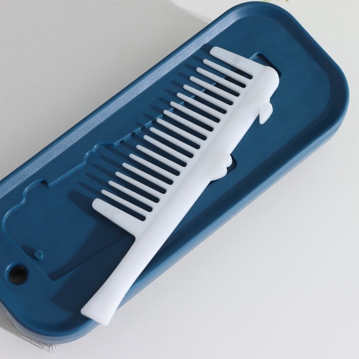 Щетка универсальная Доляна, с дополнительной щёткой для очистки ворса, 14&times;5,5&times;3,5 см, щетина 2 см