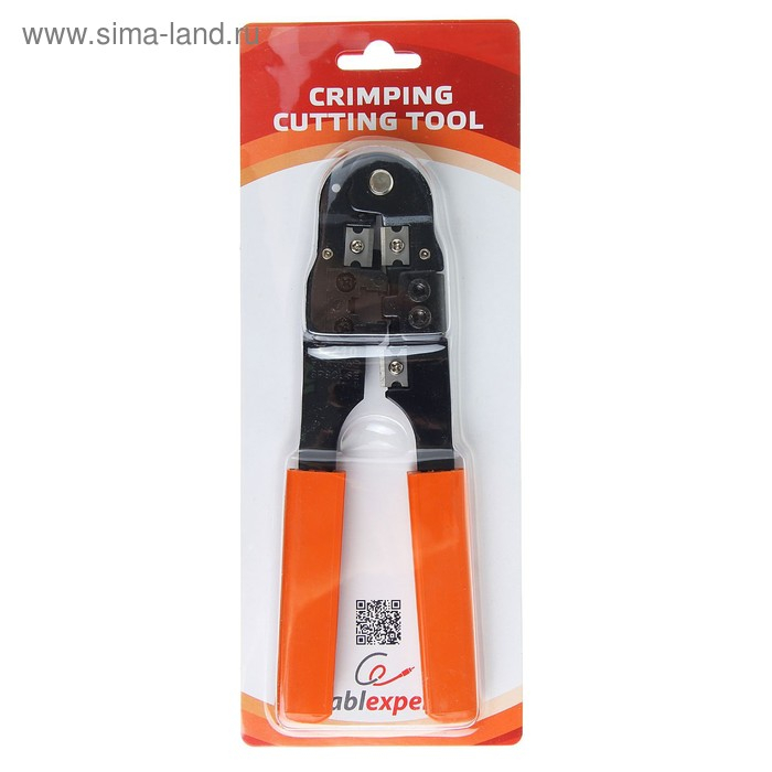 Клещи для обжима и разделки кабелей Cablexpert T-210, обжимной, для витой пары RJ-45 Клещи для обжима и разделки кабелей Cablexpert T-210, обжимной, для витой пары RJ-45