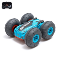 Машина-перевёртыш радиоуправляемая &laquo;Монстр&raquo;, работает от аккумулятора, цвет синий