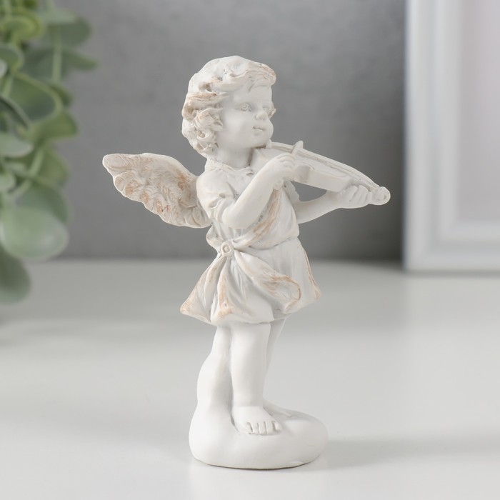 Сувенир полистоун Сувенир полистоун "Белоснежный ангел на облаке со скрипкой" 10,5х5,8х5,5 см