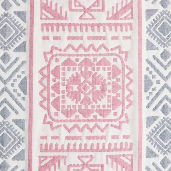 Покрывало хлопковое Этель &laquo;Инди&raquo; 180х240&plusmn;5 см, цвет серо-розовый, 100%хлопок, 300гр/м2