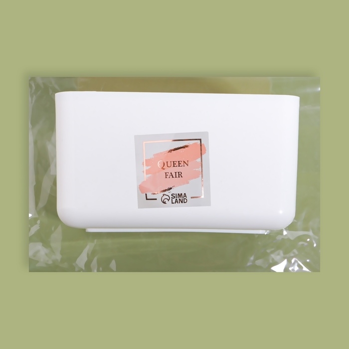 Органайзер для хранения салфеток &laquo;BAMBOO&raquo;, 17 &times; 13 &times; 9,5 см, цвет белый/коричневый