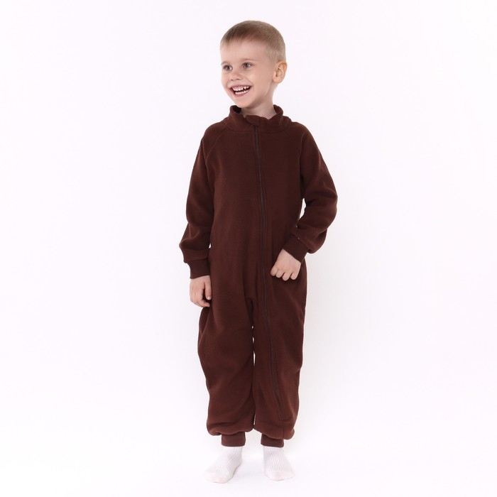 Комбинезон воротник-стойка, цвет коричневый, рост 80-86 см Комбинезон воротник-стойка, цвет коричневый, рост 80-86 см