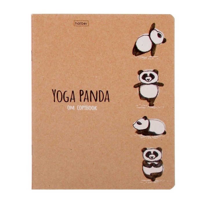 Тетрадь 48 листов в клетку Animals Yoga, обложка крафт-картон, блок офсет, МИКС Тетрадь 48 листов в клетку Animals Yoga, обложка крафт-картон, блок офсет, МИКС