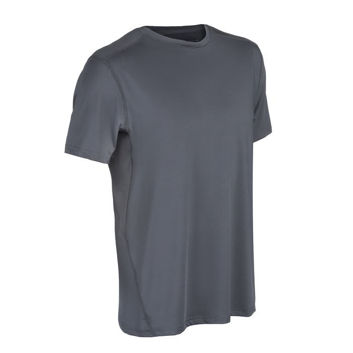 Футболка мужская со вставками, базовая, размер XXL (54), цвет серый