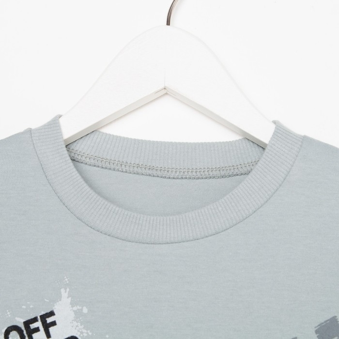 Пижама для мальчика, цвет серый, рост 116 см