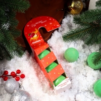 Новогодний набор бомбочек для ванны «Леденец», зелёный, 3 шт по 70 гр Новогодний набор бомбочек для ванны «Леденец», зелёный, 3 шт по 70 гр