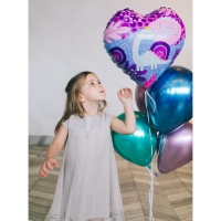 Воздушный шар фольгированный 18" &laquo;С ДР! Динозаврик&raquo;, сердце