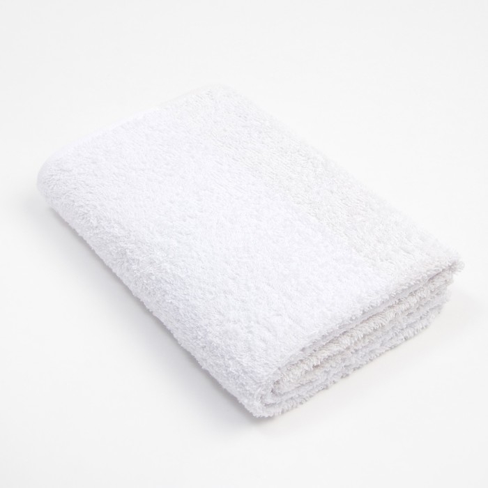 Полотенце махровое Экономь и Я 50*90 см, цв. белый, 100% хлопок, 320 гр/м2