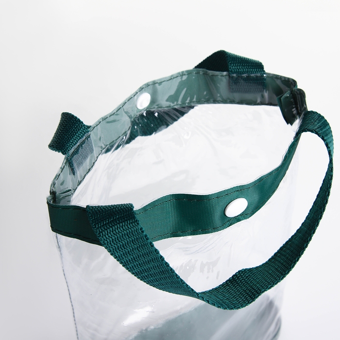 Косметичка на кнопке, цвет зелёный/прозрачный Косметичка на кнопке, цвет зелёный/прозрачный