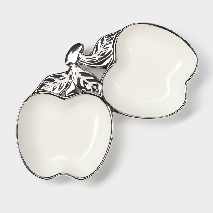 Менажница керамическая 2 ячейки «Яблоки», 25×16×3,5 см Менажница керамическая 2 ячейки «Яблоки», 25×16×3,5 см