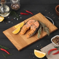 Доска разделочная с металлической ручкой Mаgistrо, 29&times;18&times;1,2 см, дуб