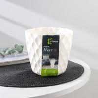 Горшок для цветов с поддоном «Wave», 1,4 л, d=14,5 см, цвет белоснежный Горшок для цветов с поддоном «Wave», 1,4 л, d=14,5 см, цвет белоснежный