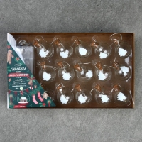 Гирлянда «Нить» 1.6 м с насадками «Шарики с ёлочкой», IP20, серебристая нить, 15 LED, батарейки ААх2 (нет в комплекте), свечение тёплое белое Гирлянда «Нить» 1.6 м с насадками «Шарики с ёлочкой», IP20, серебристая нить, 15 LED, батарейки ААх2 (нет в комплекте), свечение тёплое белое