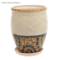 Горшок цветочный "Фикус 2" Мозаика белый микс 12л Горшок цветочный "Фикус 2" Мозаика белый микс 12л