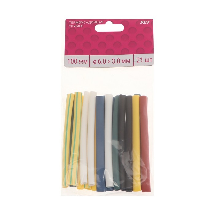 Термоусаживаемая трубка Duwi, 6/3 мм, набор, 21 шт. Термоусаживаемая трубка Duwi, 6/3 мм, набор, 21 шт.