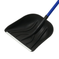 Лопата пластиковая &laquo;Купец&raquo;, ковш 410 &times; 460 мм, с металлической планкой, алюминиевый черенок