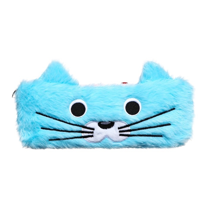 Пенал школьный на молнии Пенал школьный на молнии "Котик" Calligrata, голубой