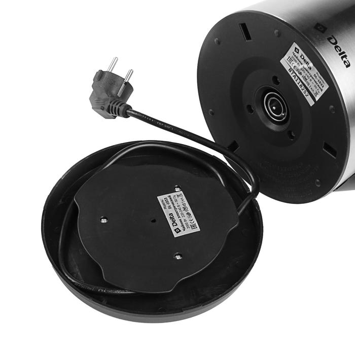 Чайник электрический DELTA DL-1033, металл, 2 л, 1800 Вт, серебристый Чайник электрический DELTA DL-1033, металл, 2 л, 1800 Вт, серебристый