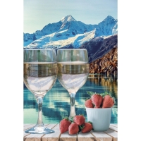 Алмазная мозаика с полным заполнением на холсте &laquo;Вино&raquo;, 20 х 30 см