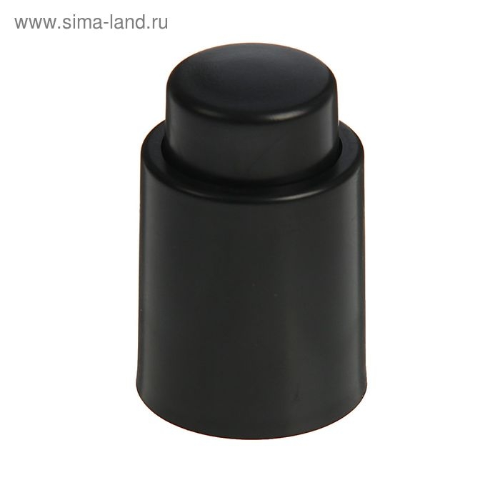 Пробка вакуумная для бутылки &laquo;Кнопка&raquo;, 7 см, цвет чёрный