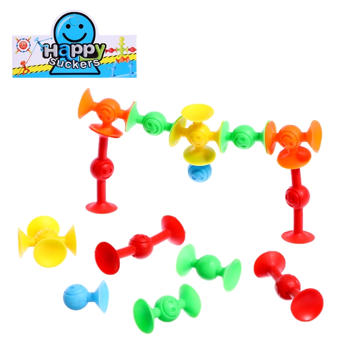 Конструктор &laquo;Весёлые присоски&raquo;, 14 деталей