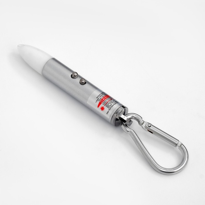 Лазерная указка Лазерная указка "Мастер К", с карабином, 3 LR44, 2 х 2 х 8.5