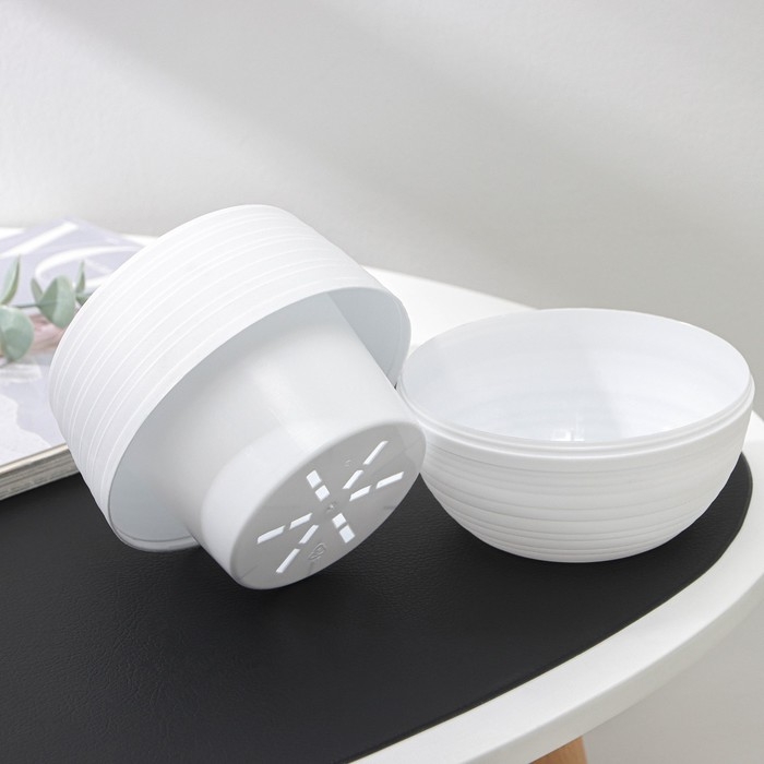 Горшок &laquo;Дуэт&raquo;, 500 мл, цвет белый