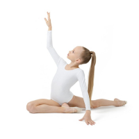 Купальник для гимнастики и танцев Grace Dance, р. 36, цвет белый