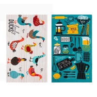 Набор полотенец Доляна "Счастье есть" 35х60 см - 2 шт, 100% хлопок Набор полотенец Доляна "Счастье есть" 35х60 см - 2 шт, 100% хлопок