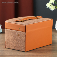 Шкатулка кожзам для украшений сундучок "Шоколад" комбинированная 13х15х21,5 см Шкатулка кожзам для украшений сундучок "Шоколад" комбинированная 13х15х21,5 см